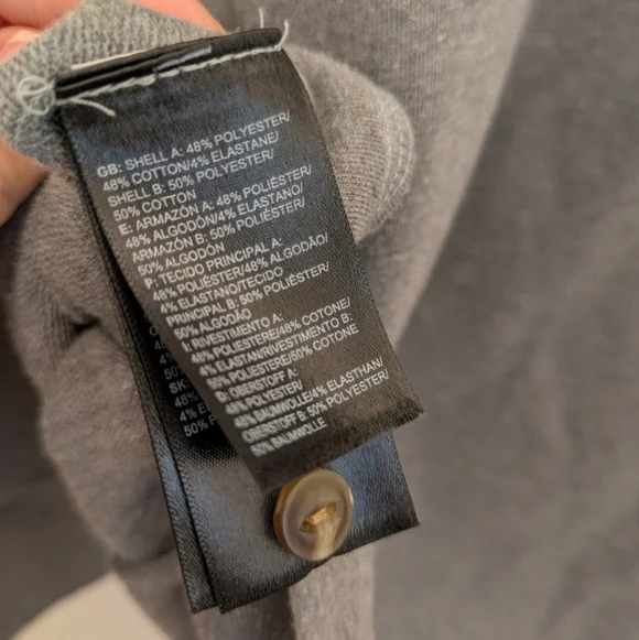 North Face Sweater Mens XL Long Sleeve Crew Neck Pullover Henley Heather Grey - Picture 6 of 6